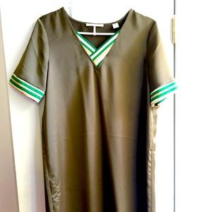 Dark Green Silk Dress
